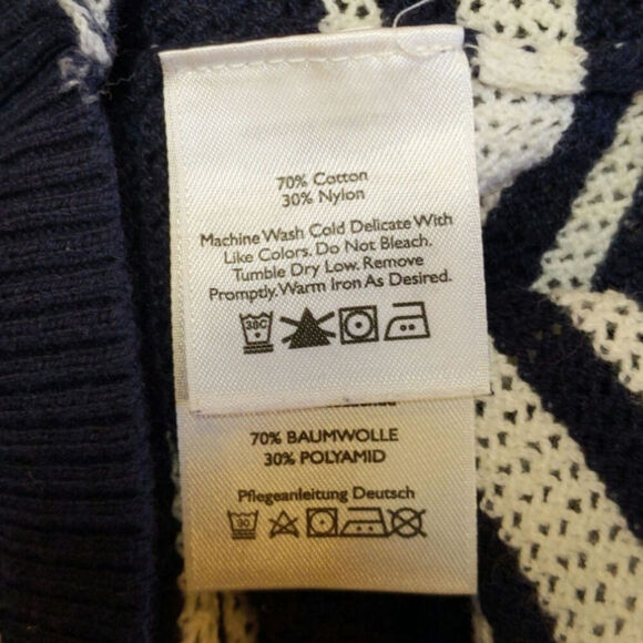 Eddie Bauer Lightweight Spring Summer Nautical Beachy Knit Mesh Sweater Small - Picture 7 of 8